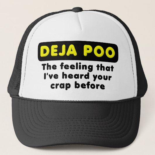Deja Poo Lustige Ballkappe Mütze (Vorderseite)
