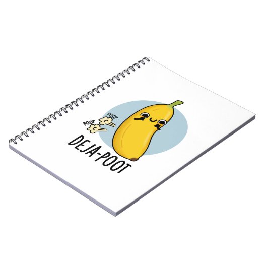 Deja-poot Funny Banana Doppelte Furz Puff Notizblock (Linke Seite)
