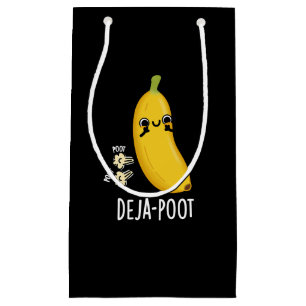 Deja-poot Funny Banana Doppelte Furz Pun Dark BG Kleine Geschenktüte
