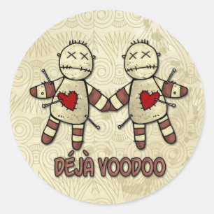 Deja Voodoo Runder Aufkleber