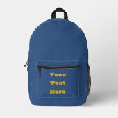 Deja Vu Blue Spring Season Solid Color Bedruckter Rucksack (Vorderseite)