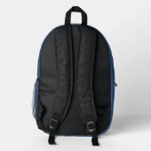 Deja Vu Blue Spring Season Solid Color Bedruckter Rucksack (Rückseite)