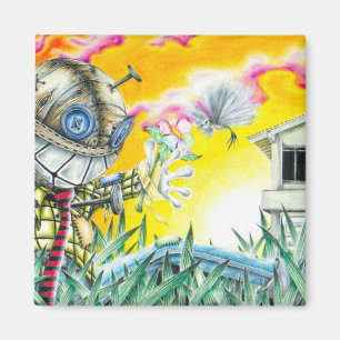 Deja Vudoo - Niedliches farbenfrohes Button Pinaco Magnet