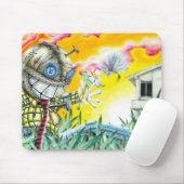 Deja Vudoo - Niedliches farbenfrohes Button Pinaco Mousepad (Mit Mouse)