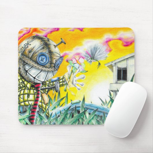 Deja Vudoo - Niedliches farbenfrohes Button Pinaco Mousepad (Mit Mouse)