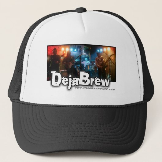 DejaBrew Band-Logo-Fernlastfahrer-Hut. Truckerkappe (Vorderseite)