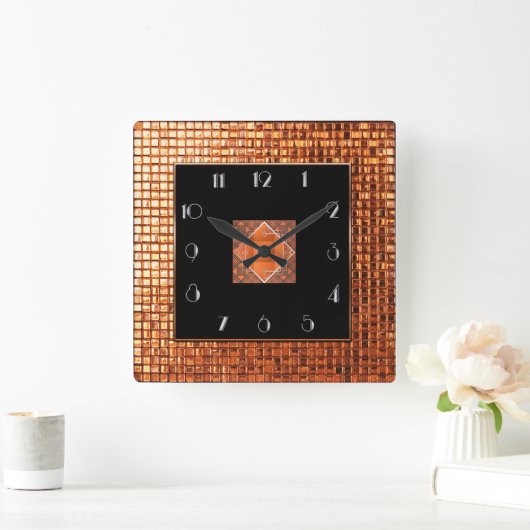 Dekadativer Gatsby-Stil Quadratische Wanduhr (Zuhause)