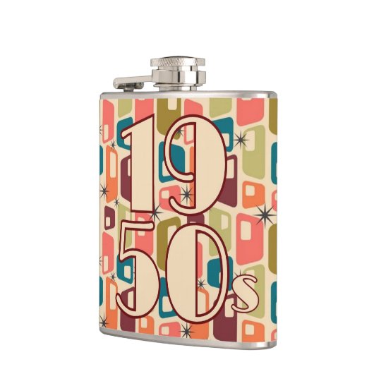 Dekade-Design der 1950er Jahre Flachmann (Links)