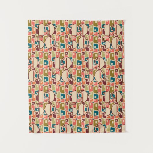 Dekade-Design der 1950er Jahre Wandteppich (Vorderseite)