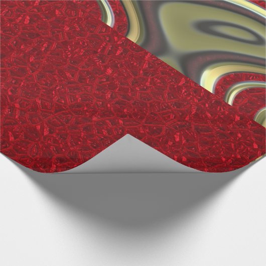 Dekadent Celebrate, rot Geschenkpapier (Ecke)