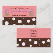 Dekadent Cupcakes Visitenkarte (Vorne/Hinten)