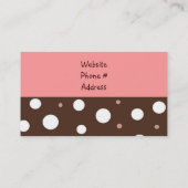 Dekadent Cupcakes Visitenkarte (Rückseite)