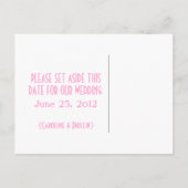 Dekadent Damask Save the Date Postkarte (Rückseite)