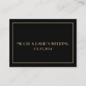 Dekadent Deko elegante Platzkarte (Rückseite)