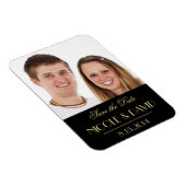 Dekadent Deko elegante schwarze Hochzeit speichern Magnet (Rechte Seite)