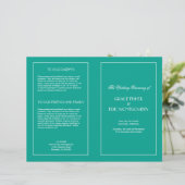 Dekadent Deko elegantes formales Hochzeitsprogramm (Stehend Vorderseite)