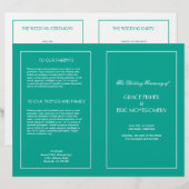 Dekadent Deko elegantes formales Hochzeitsprogramm (Vorne/Hinten)
