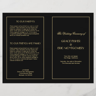 Dekadent Deko elegantes formales Hochzeitsprogramm
