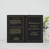 Dekadent Deko elegantes formales Hochzeitsprogramm (Stehend Vorderseite)