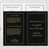 Dekadent Deko elegantes formales Hochzeitsprogramm (Vorne/Hinten)
