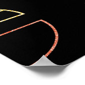 Dekadent Deko Style Lady Poster - Gold/Gelb (Ecke)