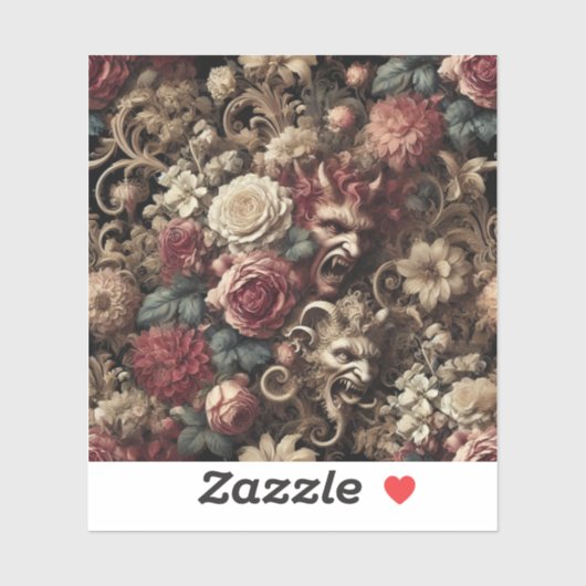 Dekadent Devilry - Gotisches Barock Aufkleber (Blatt)