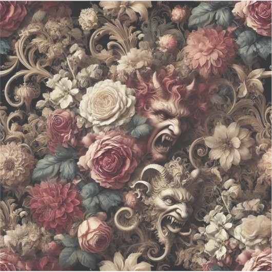 Dekadent Devilry - Gotisches Barock Aufkleber (Vorderseite)