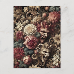 Dekadent Devilry - Gotisches Barock Feiertagspostkarte