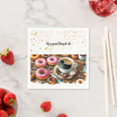 Dekadent Donuts und Kaffee Sozialpapier Napkins Serviette (Beispiel)