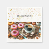 Dekadent Donuts und Kaffee Sozialpapier Napkins Serviette (Vorderseite)