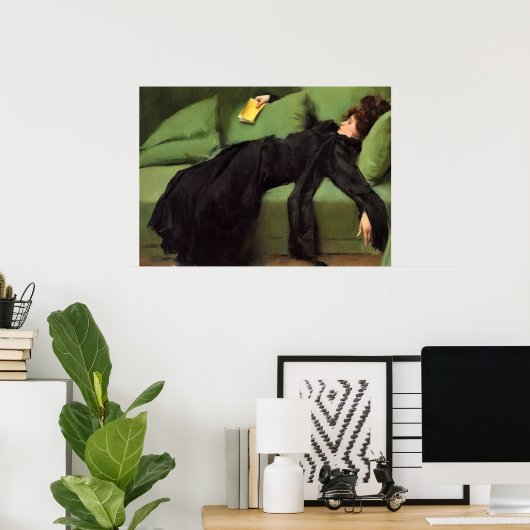 Dekadent junge Frau nach der Tanz Keramik Til Poster (Heimbüro)