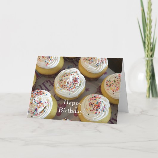 Dekadente Cupcakes für Ihren Geburtstag Karte (Vorderseite)