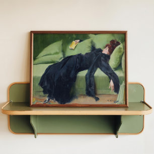 Dekadentes Poster einer jungen Frau – Ramon Casas