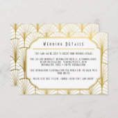 Dekadenz Golden Art Deco Einladung (Vorne/Hinten)