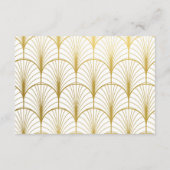 Dekadenz Golden Art Deco Einladung (Rückseite)