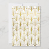 Dekadenz Goldene Kunst-Déco Einladung (Rückseite)