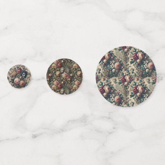 Dekadenz verdient Sie — gotisch Viktorianisch Konfetti (Rückseiten)