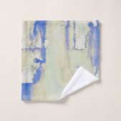 Dekadenz Wasserfarbe in hellgrün und blau Badhandtuch Set (Waschlappen)