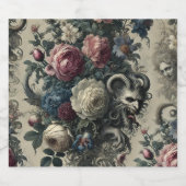 Dekadenzblättern - gotisches Barock Bierflaschenetikett (Einzelnes Label)