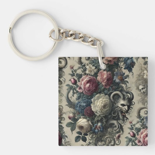 Dekadenzblättern - gotisches Barock Schlüsselanhänger (Vorderseite)
