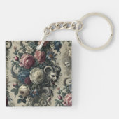 Dekadenzblättern - gotisches Barock Schlüsselanhänger (Rückseite)