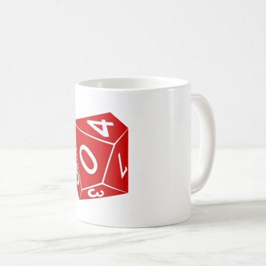 Dekaeder d10 die kaffeetasse (VorderseiteRechts)