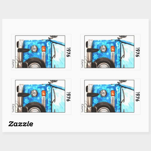 Dekal Rechteckiger Aufkleber (Blatt)