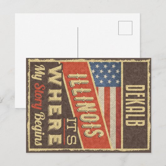 DeKalb Illinois Postkarte (Vorne/Hinten)