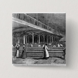 Dekan Mills - der Verdoppelungs-Raum, 1851 (litho) Button