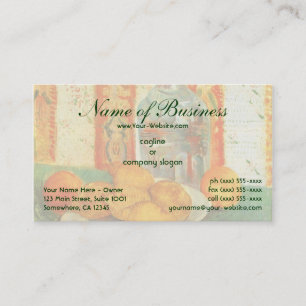 Dekanter und Zitronen auf einem Teller; Vincent va Visitenkarte