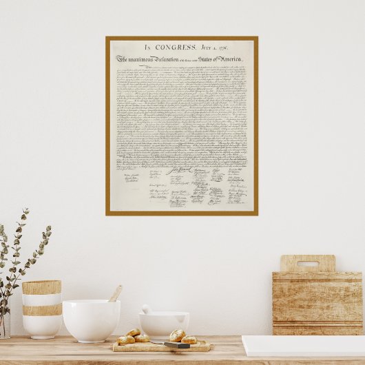 Deklaration eines Gravierplakats zur Unabhängigkei Poster (Küche)