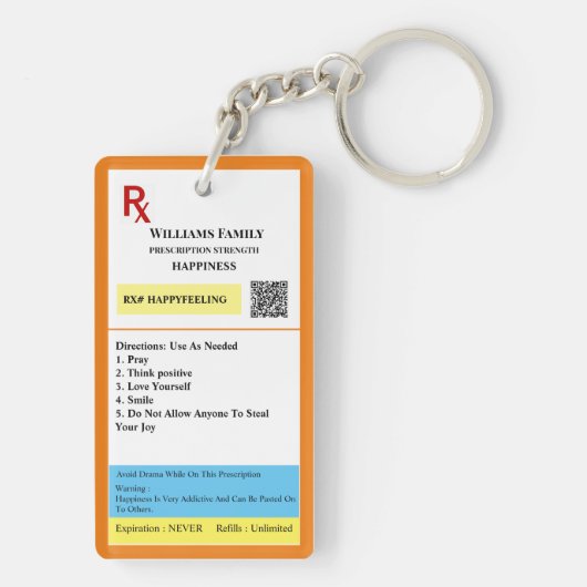 Deklaration Schlüsselanhänger (Rückseite)