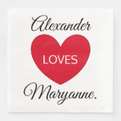 Deklarieren der Liebe Serviette (Vorderseite)