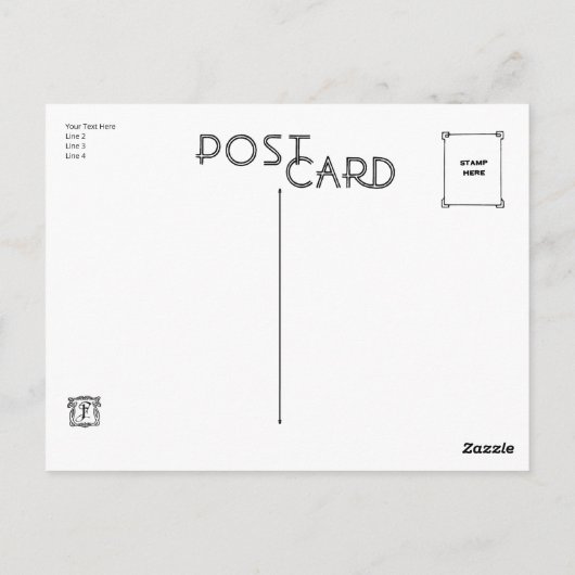 Deko - 50 Postkarte zurück (Rückseite)